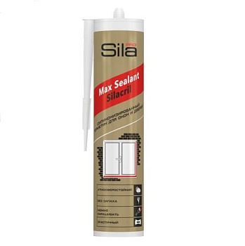SILA PRO Max Sealant Silacril Силиконизированный Герметик (Белый), 290 мл. фото в интернет-магазине "Панорама"